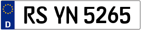 Trailer License Plate